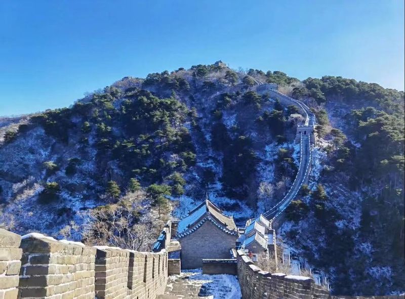 Beijing Private Tour - Winter view of Mutianyu great wall 