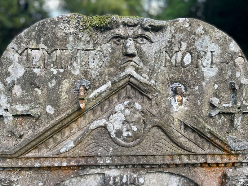 Edinburgh Private Tour - Green Man on grave at Glencorse Old Kirk