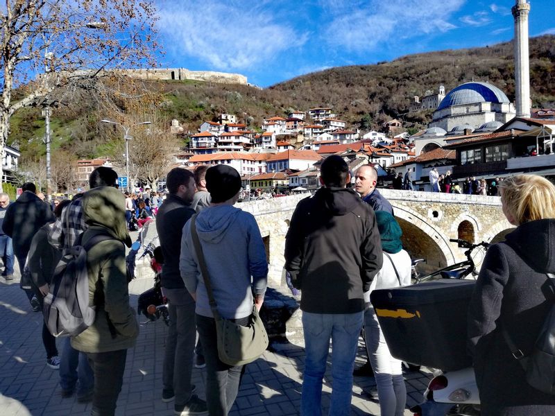 Prizren Private Tour - Guiding activity in front of Old stone bridge 