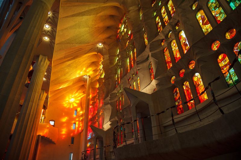 Barcelona Private Tour - Lights inside the Sagrada Familia