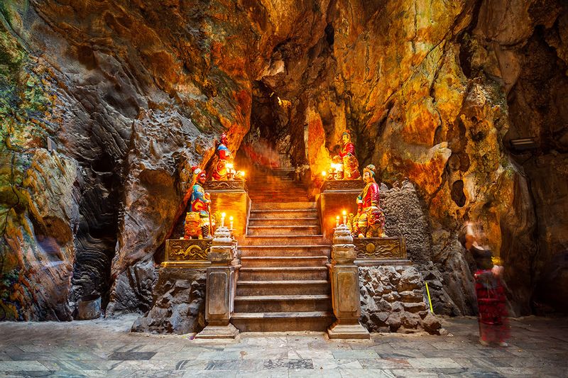 Da Nang Private Tour - temple inside the Marble mountain