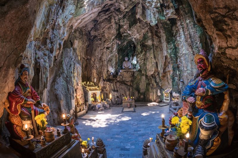 Da Nang Private Tour - marble mountain and caves in Son Tra peninsula 