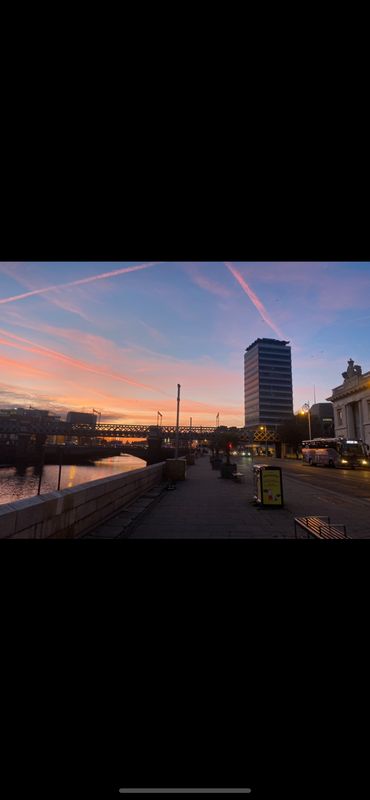 Dublin Private Tour - Liberty Hall sunset Dublin