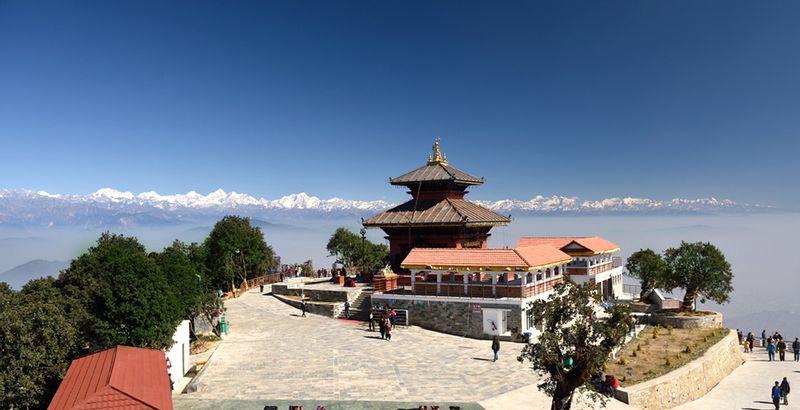 Bagmati Private Tour - Temple with mountains ariel view