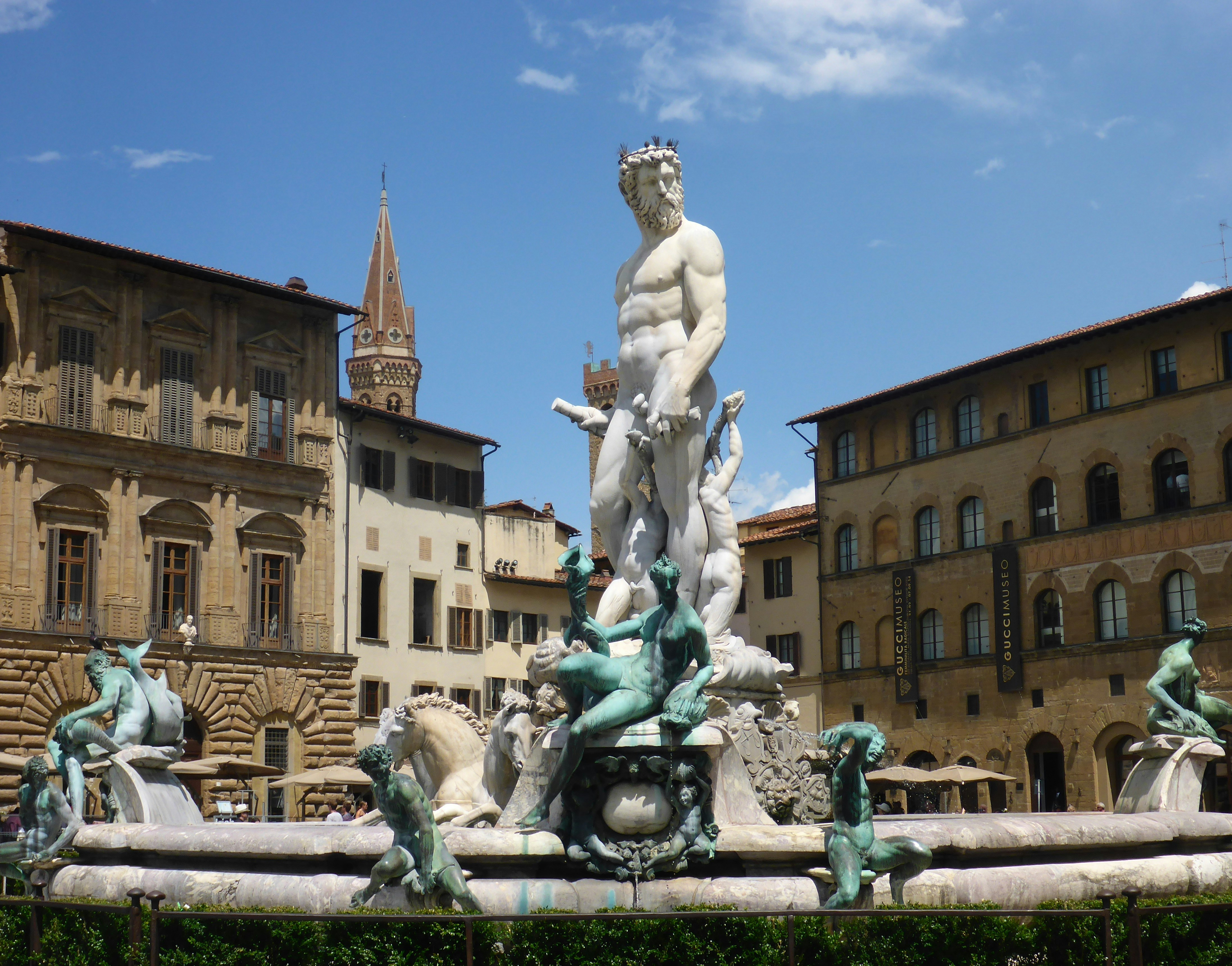 The fountain of Neptune in the Piazza della Signoria