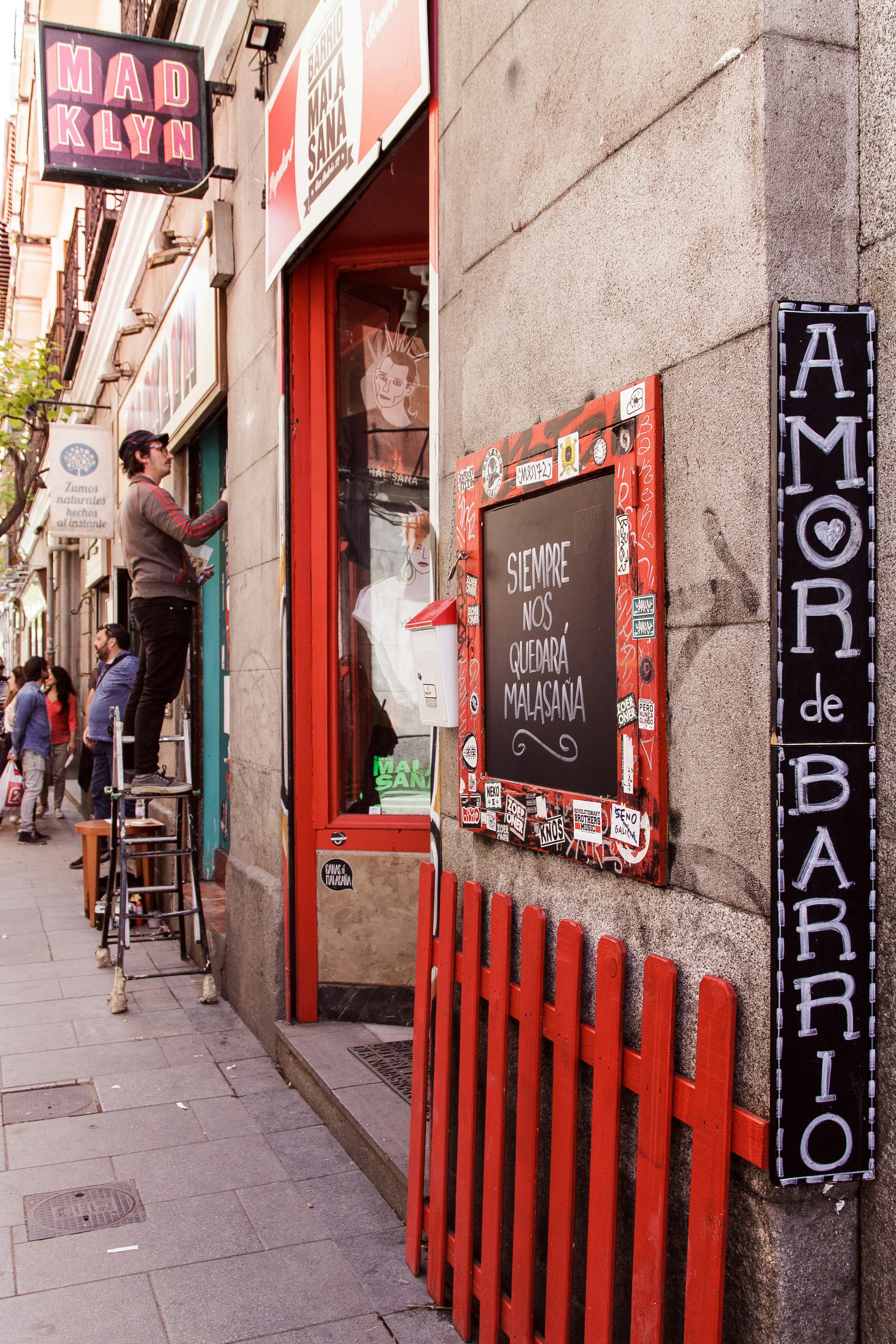 A graffiti street shop in Malasana, Madrid 