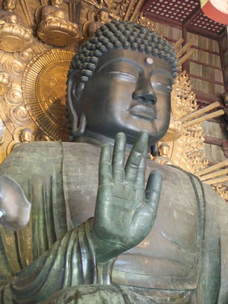 The largest bronze statues of Buddha (Daibutsu) at Todaiji Temple